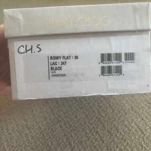 Brand new with original box Jimmy Choo Romy flat blace lace size 36